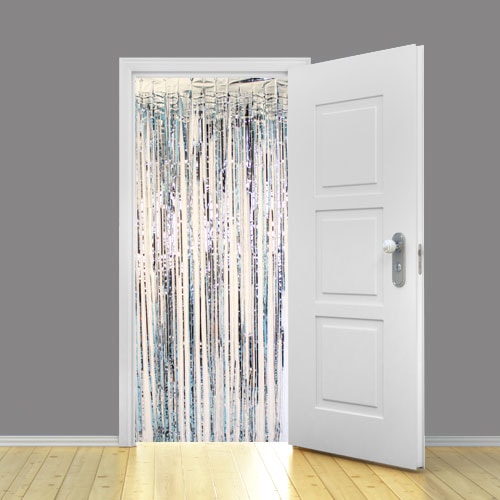 Silver Foil Door Curtain Backdrop 95cm x 200cm - Pack of 5