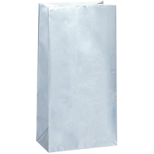 Silver Paper Party Bag - Pack of 10 Product Image