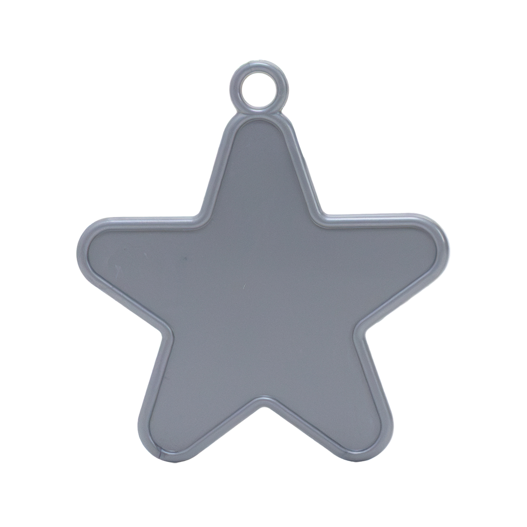 Silver Plastic Star Shaped Balloon Weight 10g