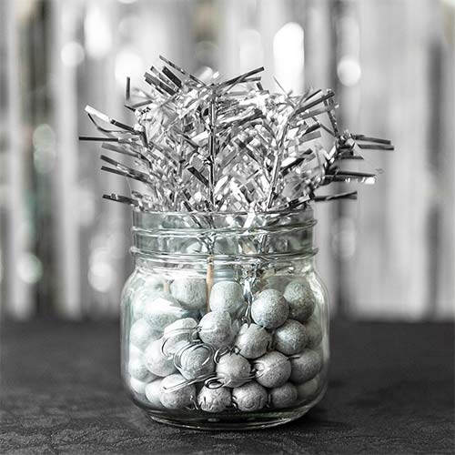 Silver Tinsel Food Cocktail Picks - Pack of 20 Product Gallery Image