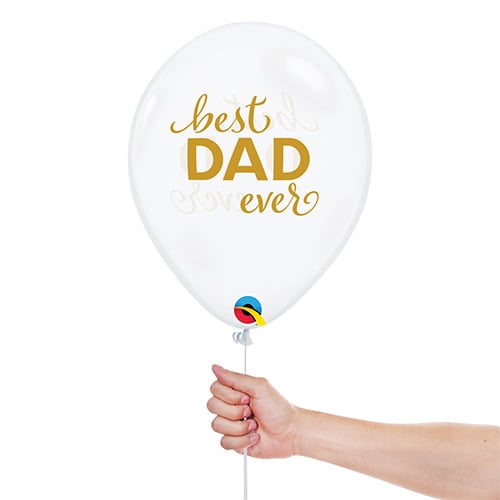 Simply Best Dad Ever Latex Helium Qualatex Balloons 28cm / 11 in - Pack of 25 Product Gallery Image