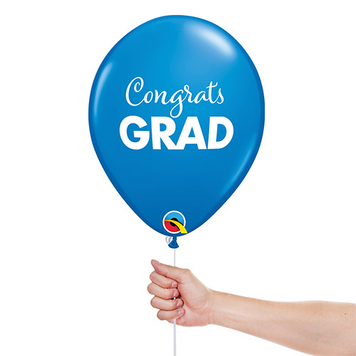 Simply Congrats Grad Assorted Latex Helium Qualatex Balloons 28cm / 11 in - Pack of 25 Product Gallery Image