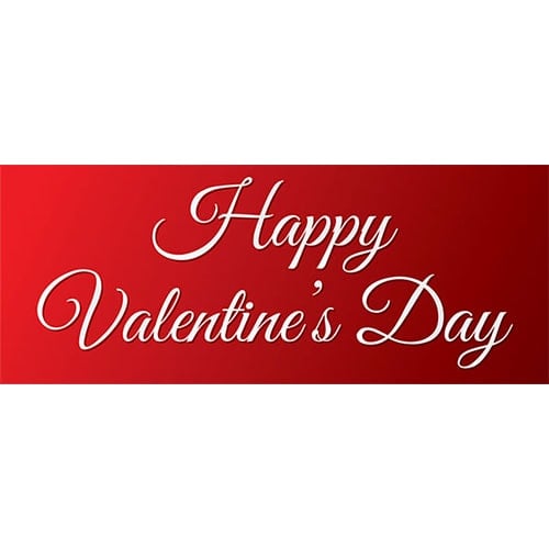 Simply Happy Valentine's Day PVC Party Sign Decoration Product Image