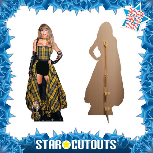 Singer Taylor in Tartan Dress Lifesize Cardboard Cutout 178cm Product Gallery Image