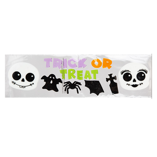 Skeleton Boo Crew Halloween Gel Window Stickers Product Image