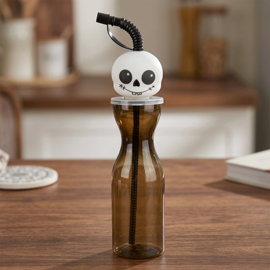 Skeleton Boo Crew Plastic Halloween Drinking Bottle 500ml