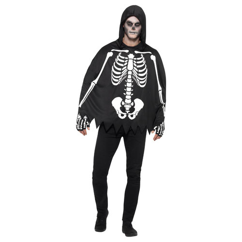 Skeleton Fancy Dress Unisex Adult Costume Accessories Kit Product Gallery Image