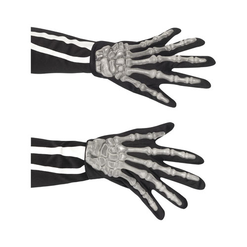 Skeleton Gloves Halloween Fancy Dress Costume Accessory Unisex Adult One Size Product Image