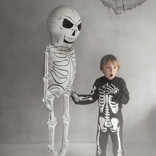 Skeleton Halloween Jumbo Air Fill Foil Balloon 150cm / 59 in Product Gallery Image