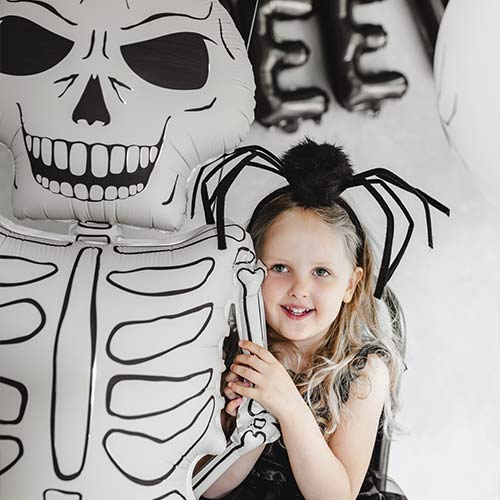 Skeleton Halloween Jumbo Air Fill Foil Balloon 150cm / 59 in Product Gallery Image