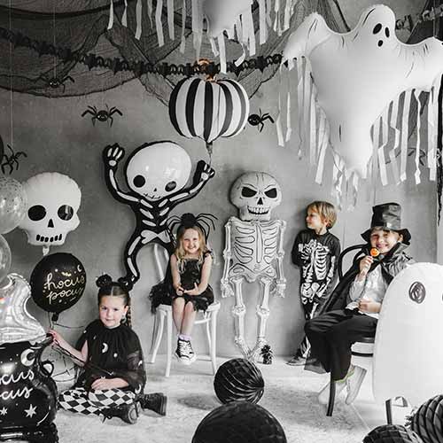 Skeleton Halloween Jumbo Air Fill Foil Balloon 150cm / 59 in Product Gallery Image