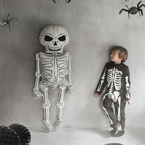 Skeleton Halloween Jumbo Air Fill Foil Balloon 150cm / 59 in Product Gallery Image