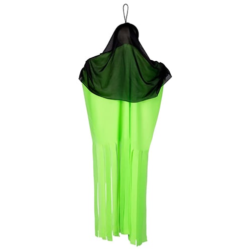 Skeleton Skull Neon Green Hanging Halloween Prop Decoration 45cm Product Gallery Image