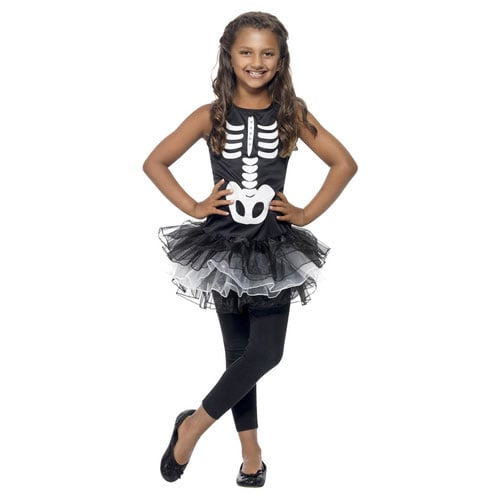 Skeleton Tutu Girls Fancy Dress Costume Kids Small - Age 4-6 Product Gallery Image