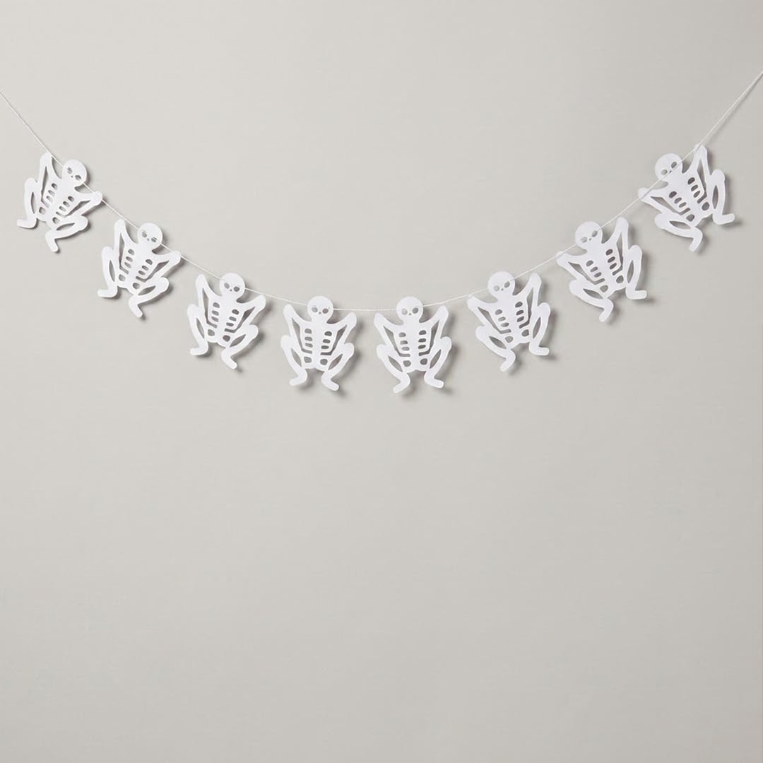 Skeleton White Paper Garland Halloween Hanging Decoration 3m