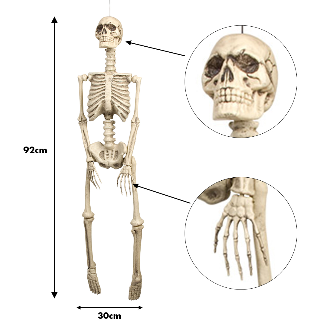 Skeleton with Detachable Parts Halloween Hanging Prop Decoration 92cm View 3