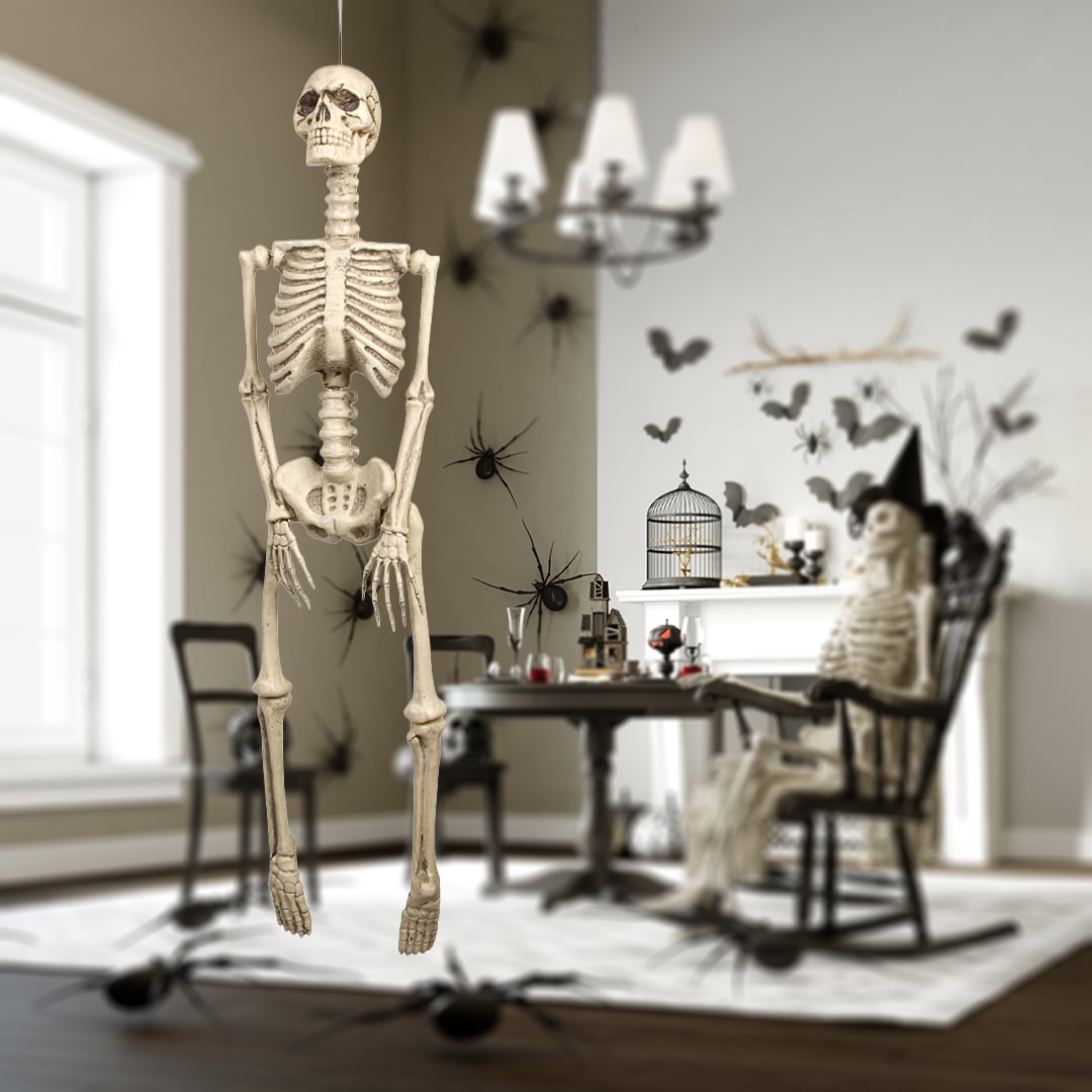 Skeleton with Detachable Parts Halloween Hanging Prop Decoration 92cm