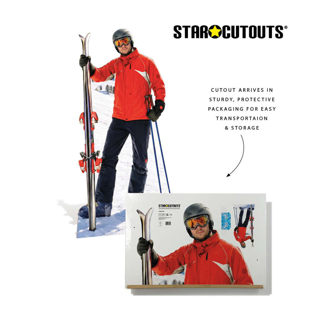 Skier Lifesize Cardboard Cutout 185cm Product Gallery Image