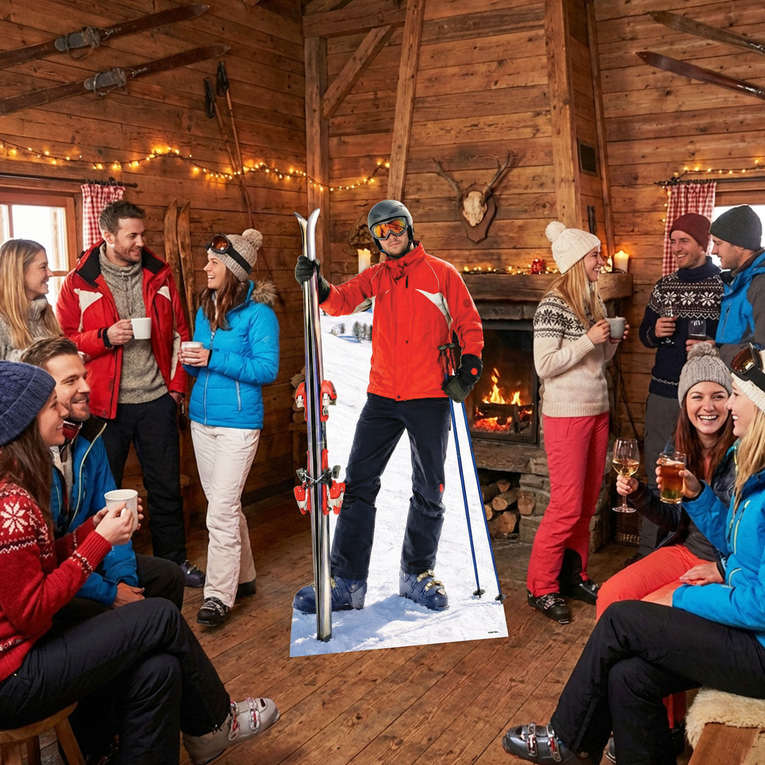 Skier Lifesize Cardboard Cutout 185cm Product Gallery Image