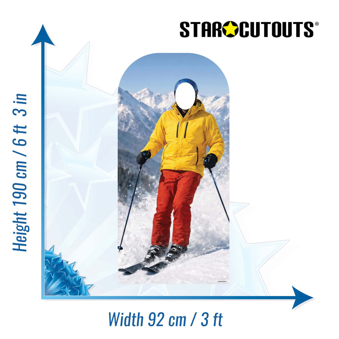 Skier Stand In Cardboard Cutout 190cm Product Gallery Image