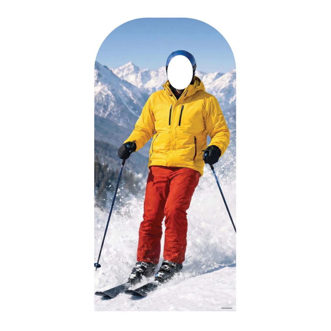 Skier Stand In Cardboard Cutout 190cm