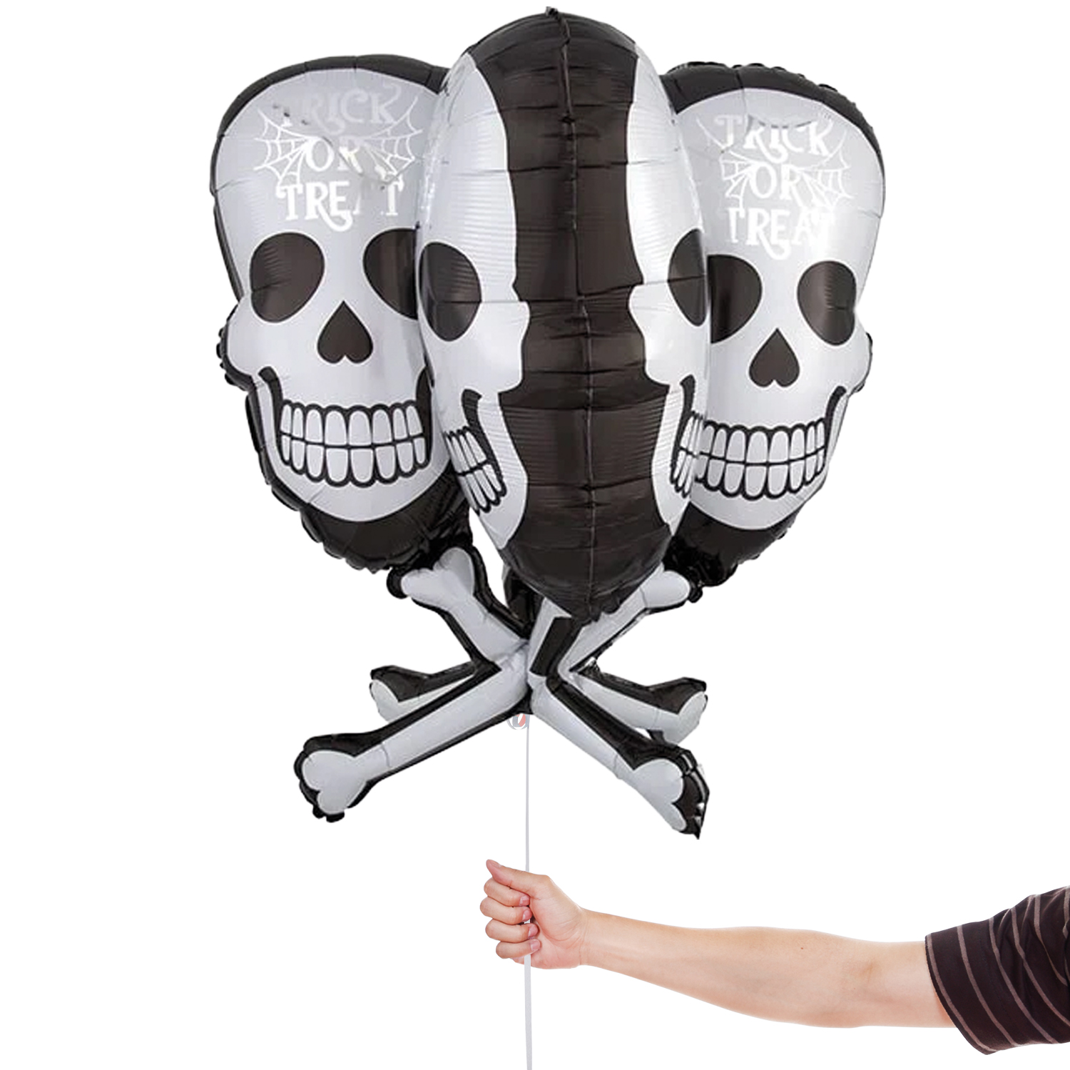 Skull and Bones Halloween Giant Foil Balloon 78cm / 31 in View 2