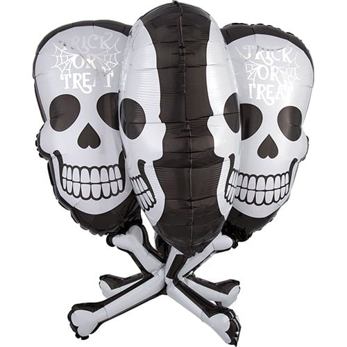 Halloween Skull And Bones Helium Foil Giant Balloon 78cm / 31 in Product Image