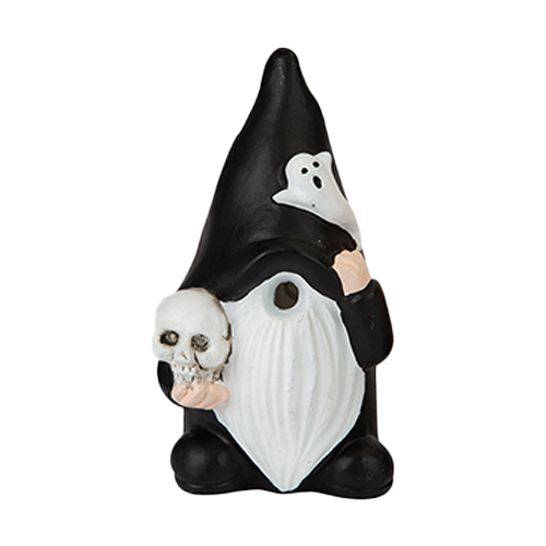Skull Gonk LED Light Up Halloween Ornament Decoration 12cm