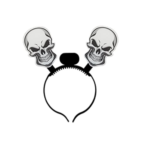 Skull Halloween Light Up Fancy Dress Head Bopper Headband Product Image