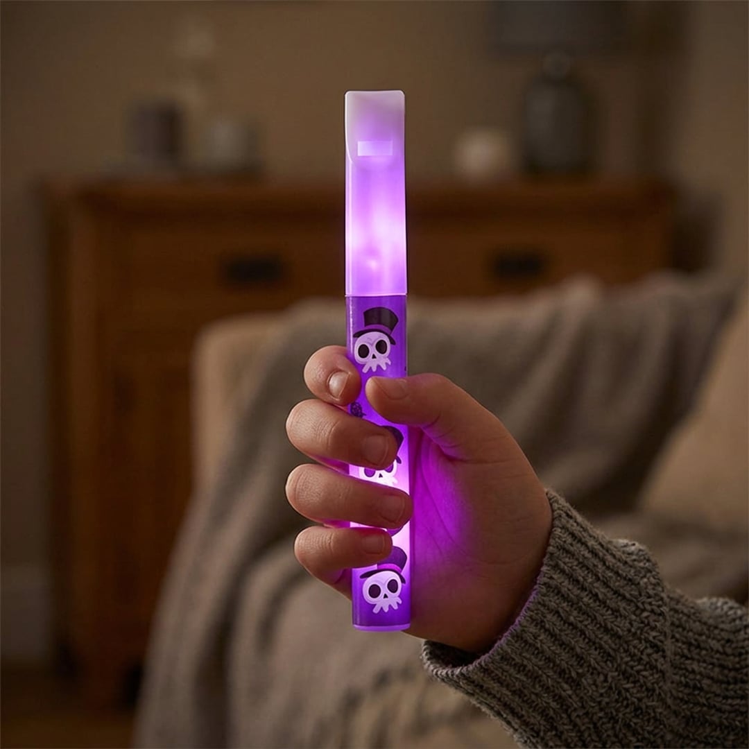 Skull Purple Halloween Hi-Glow Whistle