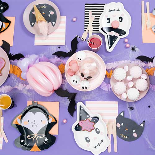 Skull Shaped Halloween Paper Plates 27cm - Pack of 6 Product Gallery Image
