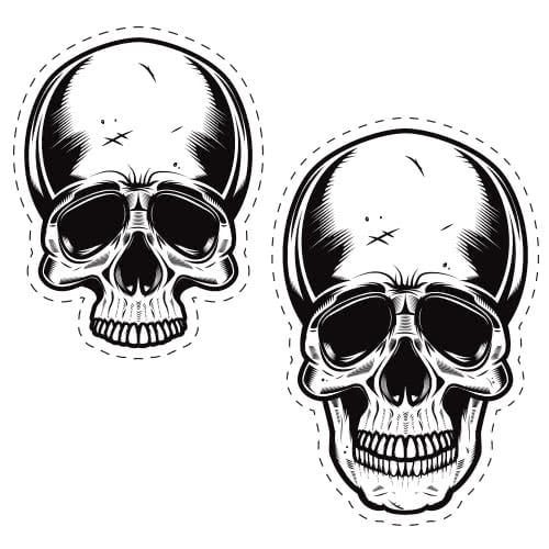 Halloween Skulls Cutting Sheet PVC Party Sign Decoration 133cm x 133cm Product Image