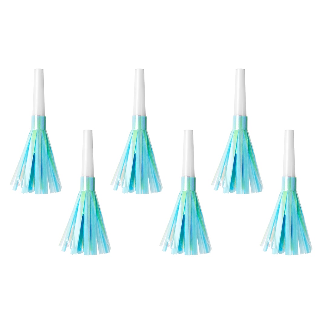 Sky Blue Party Horn Blowers - Pack of 6