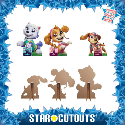 Skye, Liberty and Everest Paw Patrol Cardboard Cutouts Decoration Pack Product Gallery Image