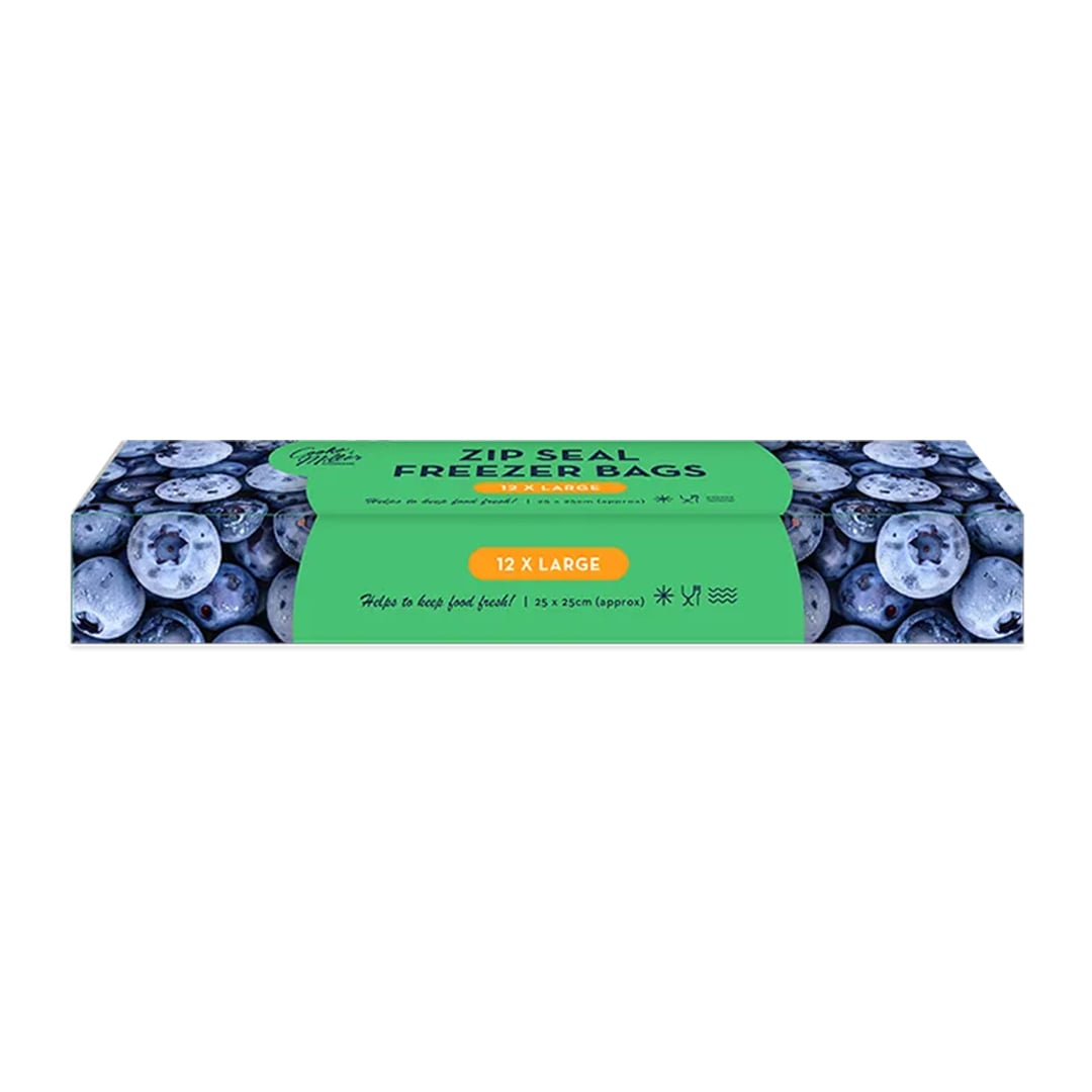 Slide Zip Seal Food Freezer Bags - Pack of 12