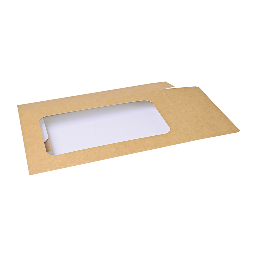 Small Kraft Cardboard Platter Sleeve with Window View 5
