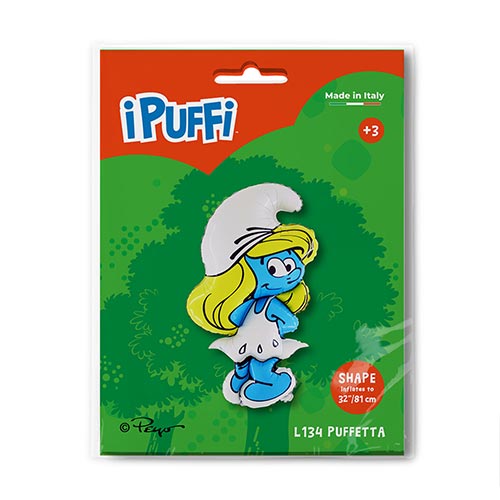 Smurfette (Smurfs) Giant Helium Foil Balloon 81cm / 32 in Product Gallery Image