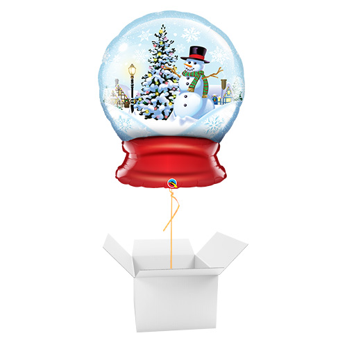 Snow Globe Christmas Giant Helium Foil Balloon - Inflated Balloon in a Box Product Gallery Image