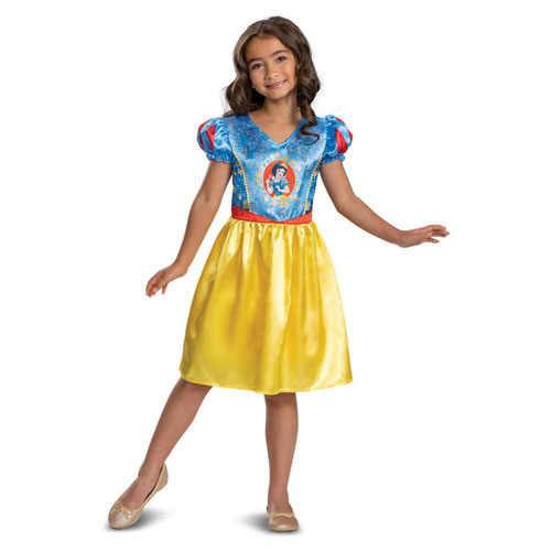Snow White Disney Princess Basic Girls Fancy Dress Costume Kids Small - Age 4-6 Product Gallery Image