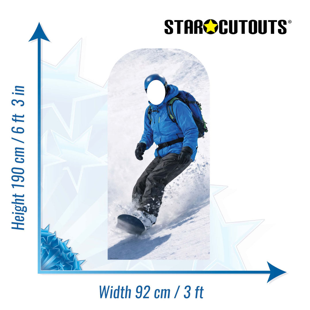 Snowboarder Stand In Cardboard Cutout 190cm Product Gallery Image