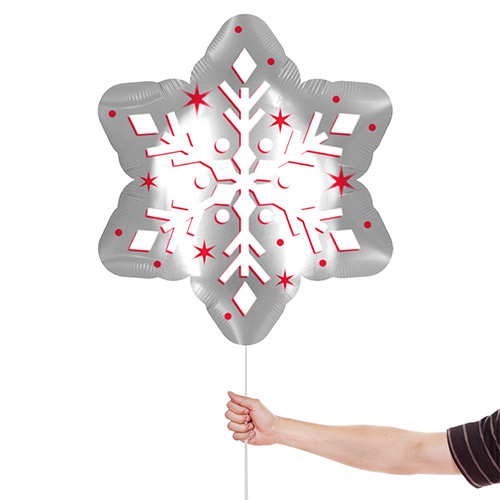 Snowflake Helium Foil Shaped Balloon 61cm / 24 in Product Gallery Image
