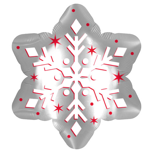 Snowflake Helium Foil Shaped Balloon 61cm / 24 in Product Gallery Image