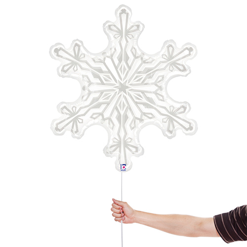 Snowflake Transparent Giant Helium Foil Balloon 97cm / 38 in Product Gallery Image
