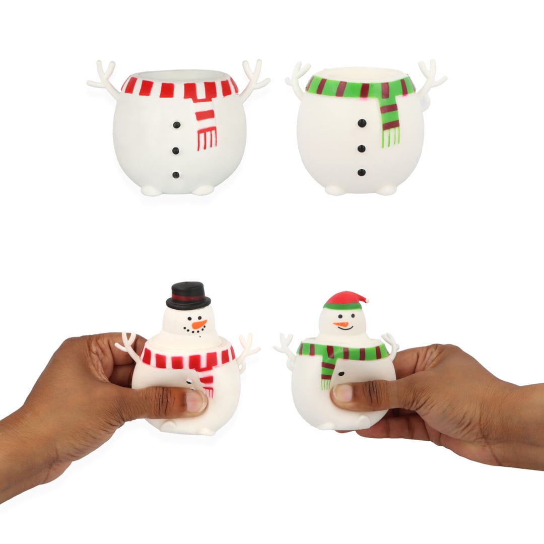 Snowman Christmas Pop-Up Squeeze Toy 6cm