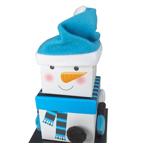 Snowman Plush Christmas Stackable Gift Boxes - Pack of 3 Product Gallery Image