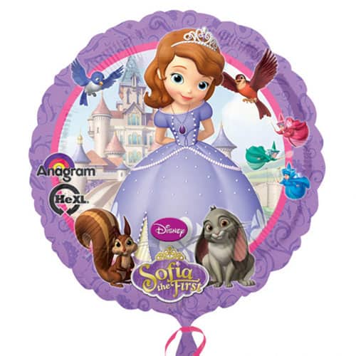 Sofia The First Round Foil Helium Balloon 43cm / 17 in Product Image