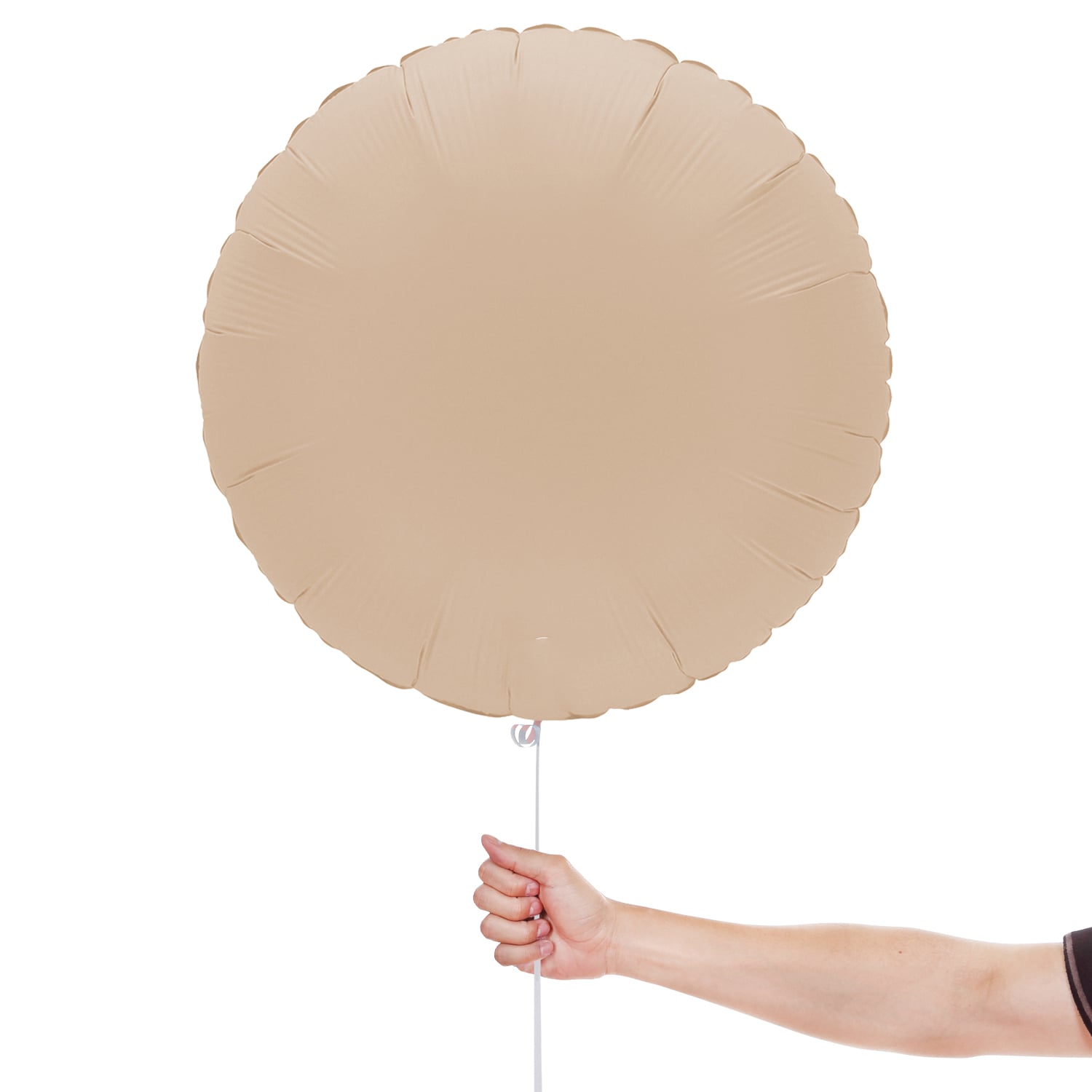 Soft Matte Cappuccino Round Foil Balloon 46cm / 18 in View 2