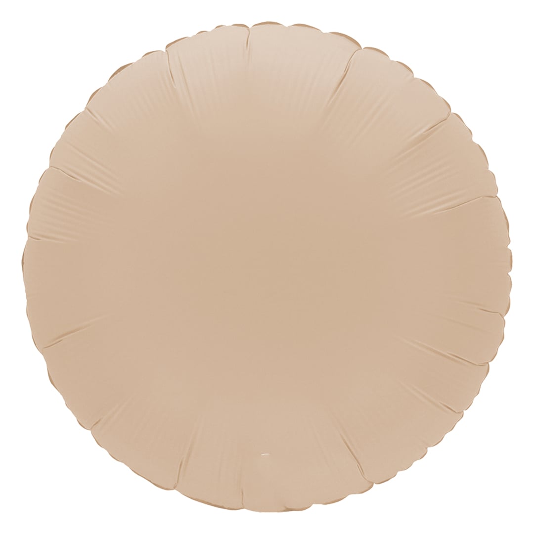 Soft Matte Cappuccino Round Foil Balloon 46cm / 18 in