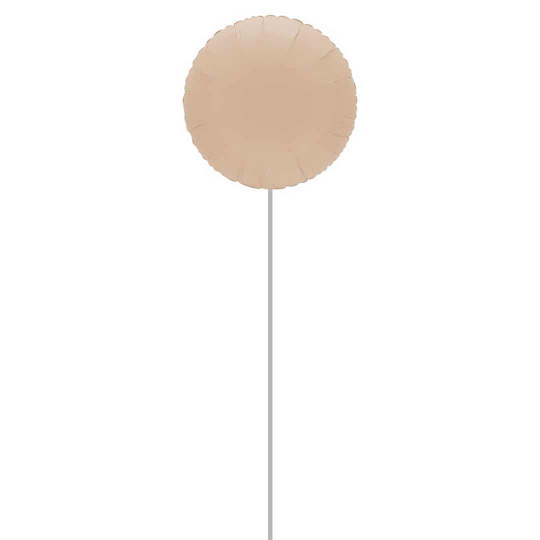 Soft Matte Cappuccino Round Foil Balloon - Inflated Balloon In A Box Product Gallery Image