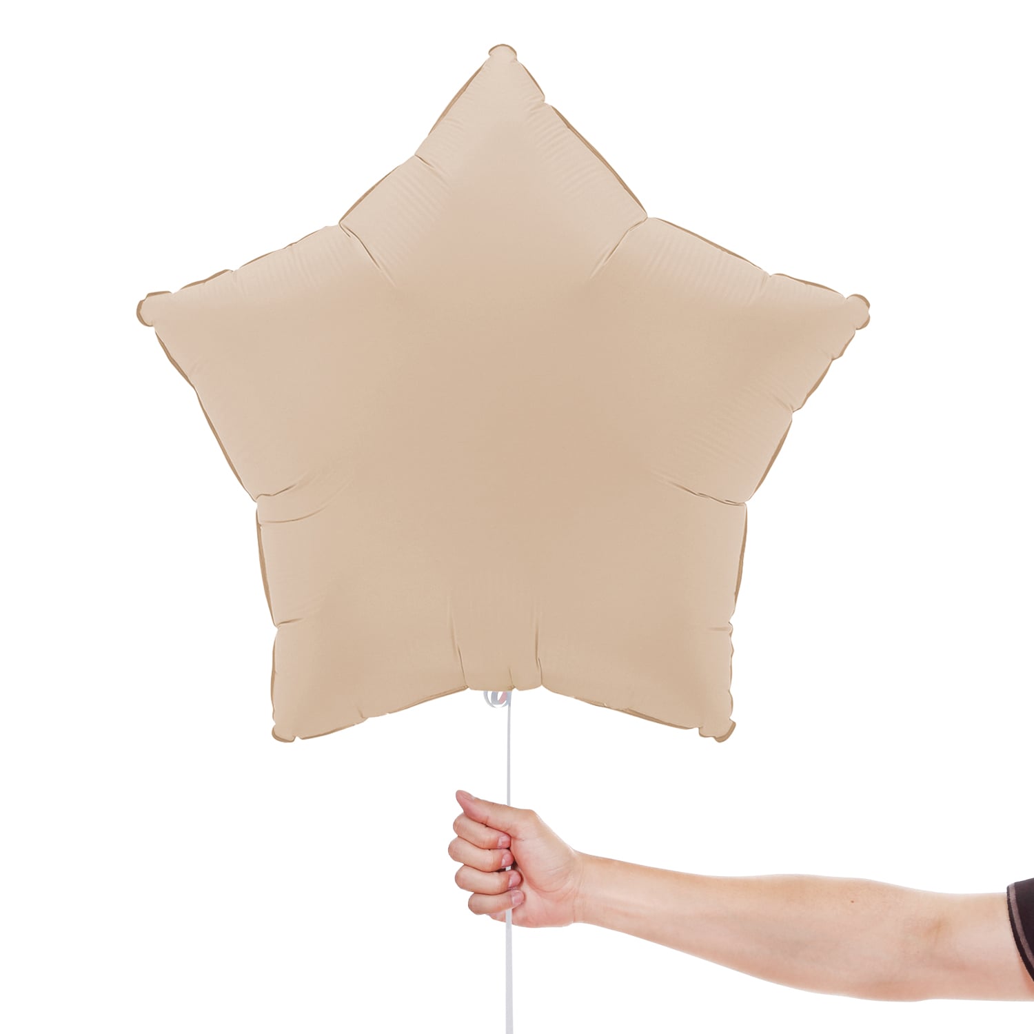 Soft Matte Cappuccino Star Shaped Foil Balloon 46cm / 18 in View 2